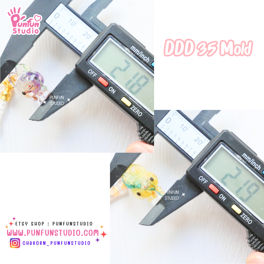 แม่พิมพ์ 3มิติ DDD 35, 36, 37 Tiny 3D Molds / แม่พิมพ์น้องสัตว์ขนาดเล็ก / UV Resin Mold / แม่พิมพ์ต่างหู / แม่พิมพ์จี้