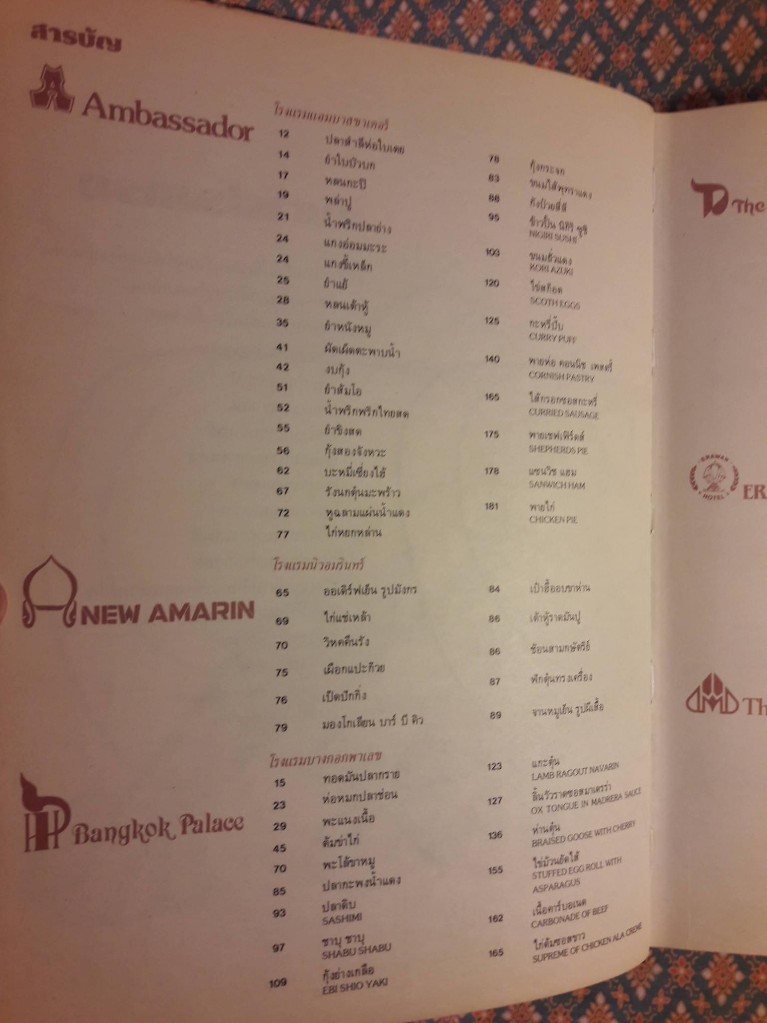 อาหารโรงแรม