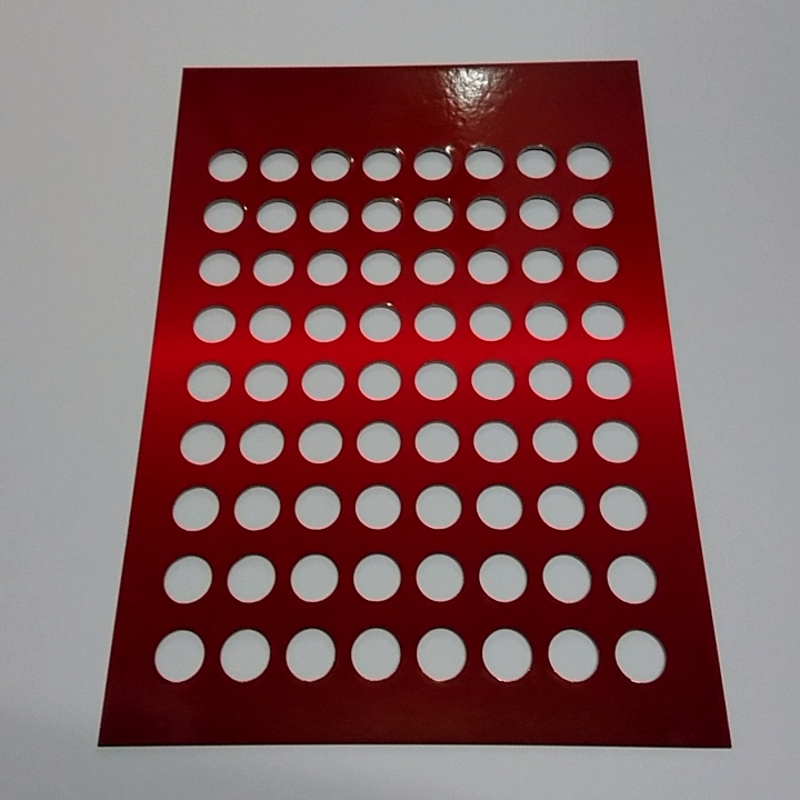 แผงใส่เหรียญ 20 บาท นิเกิล ที่ระลึก 72 วาระ สีแดง