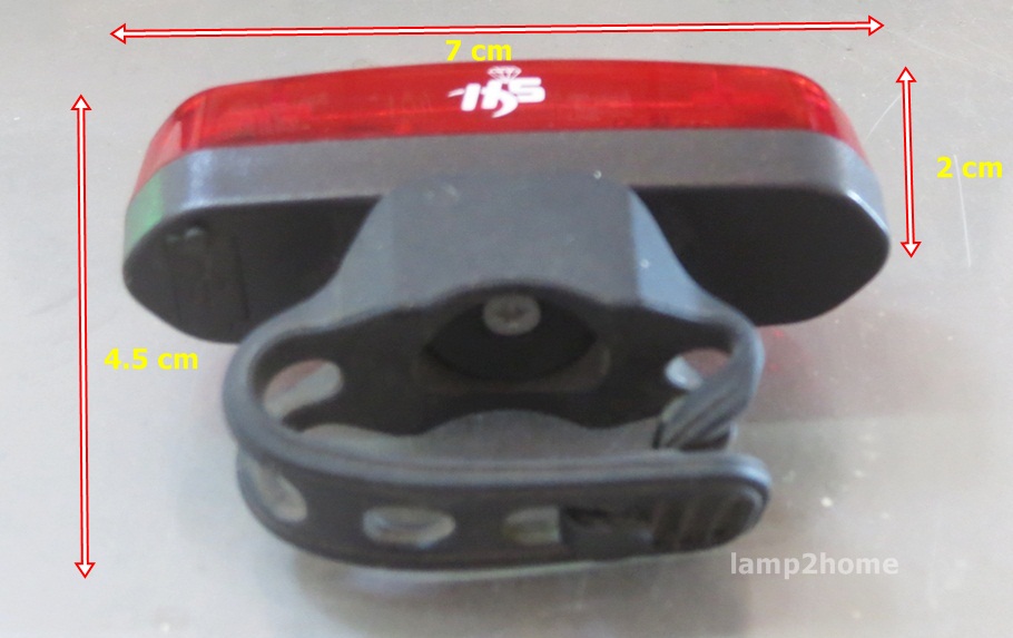 ไฟท้ายจักรยาน ปรับได้ 2 สี 6 จังหวะ ชาร์จ usb