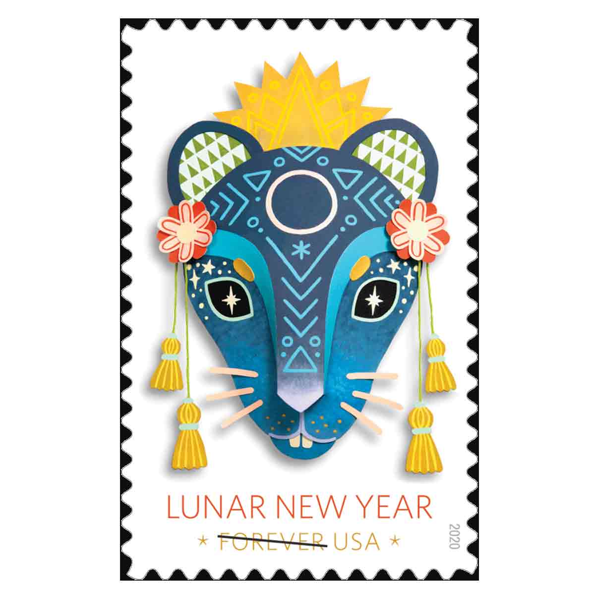 USA Stamp, 2020 Year of the Rat