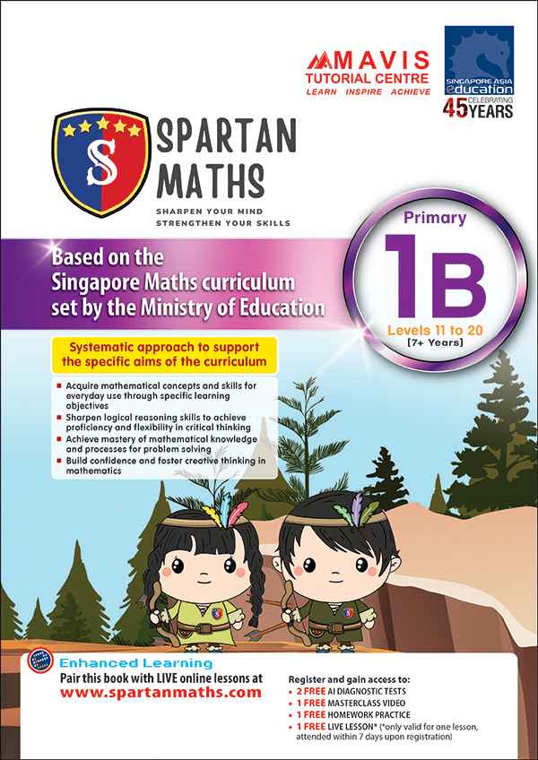 แบบฝึกหัดคณิตศาสตร์ Spartan Maths Primary 1B (Levels 11 to 20)