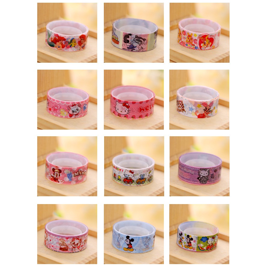 MUISUNGSHOP (10 ชิ้น) วาชิเทปลายการ์ตูน สำหรับตกแต่ง เทปตกแต่ง เทปวาชิ เทปการ์ตูน เทปน่ารัก สติ๊กเกอร์ตกแต่ง