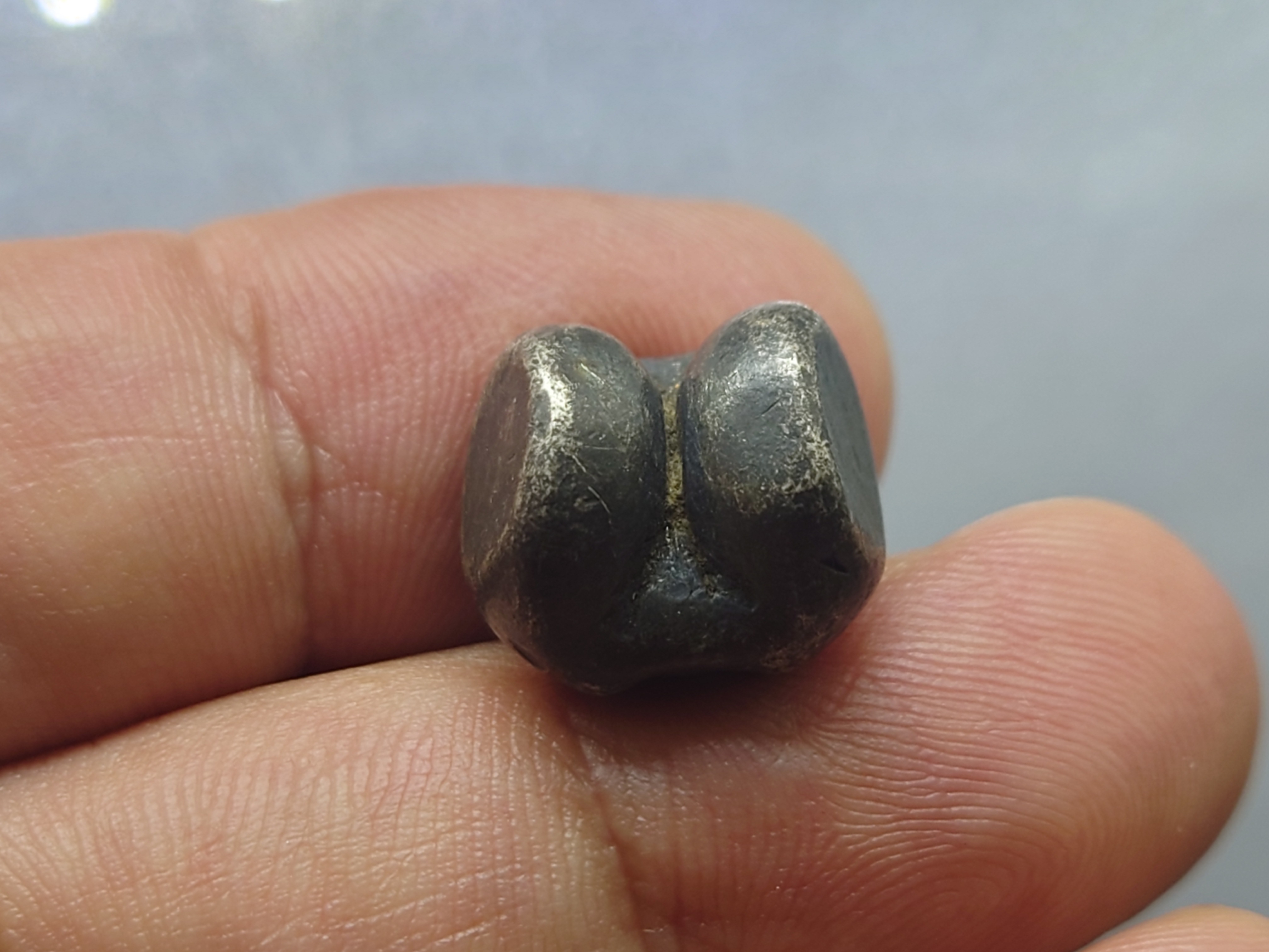 พดด้วง ขนาด 1 บาท ตราก้านบัวใหญ่ เนื้อเงิน สมัยอยุธยา หายาก