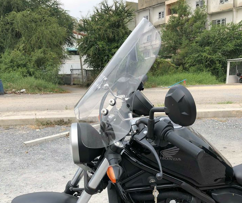 ชิวหน้า ไฟกลม ทรงสูง 47 ซม. สีใส