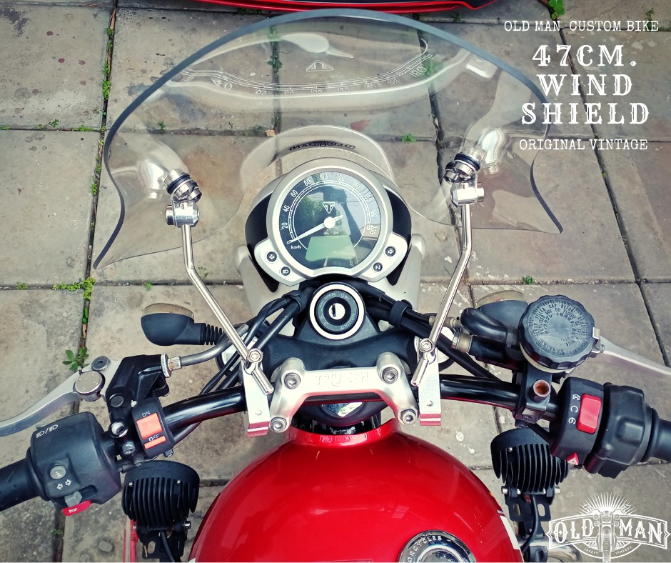 ชิวหน้า ไฟกลม ทรงสูง 47 ซม. สีใส