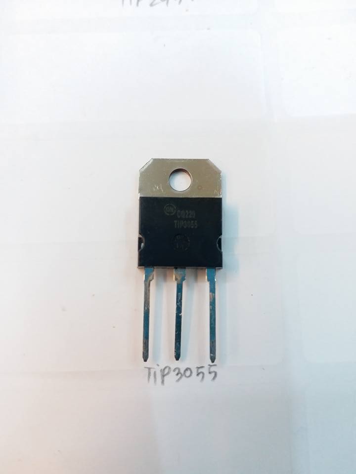 ทรานซิสเตอร์เบอร์TIP3055ราคาตัวล่ะตัวถังTO-3Pยี่ห้อST MICROELECTRONICSTRANSISTERชนิดNPN