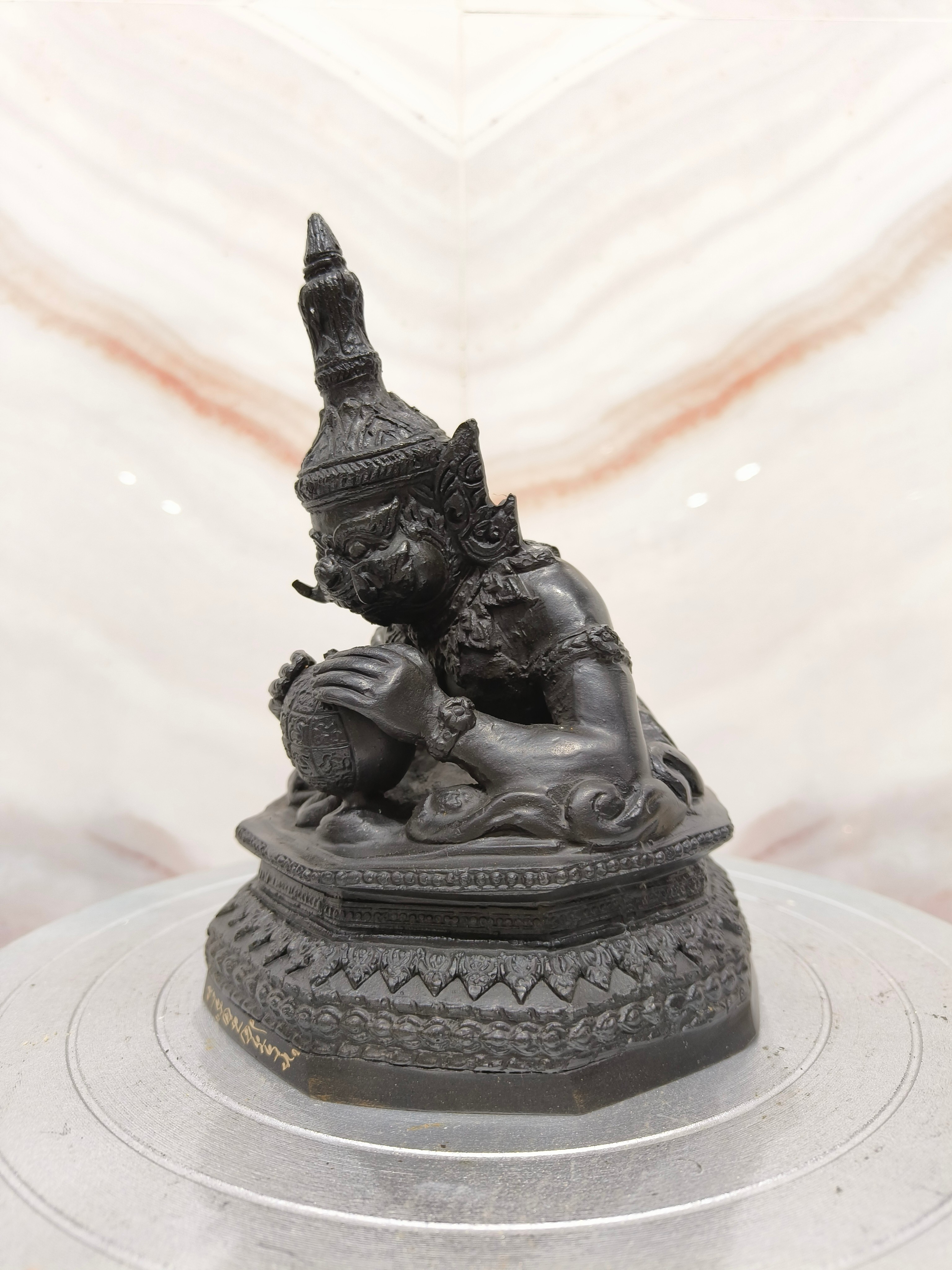 รูปหล่อ พระราหูอมจันทร์ หน้าตัก 5 นิ้ว วัดศรีษะทอง จ.นครปฐม