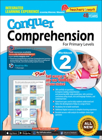 แบบฝึกหัดการอ่านสรุปใจความภาษาอังกฤษ ป.2 Conquer Comprehension For Primary Levels Workbook 2