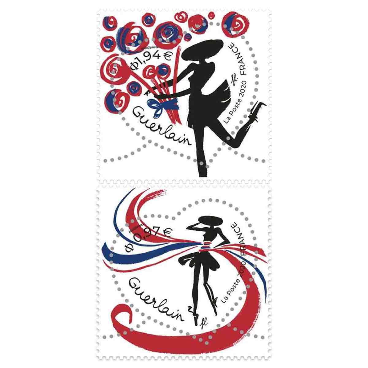 France Stamp, 2020 Valentines Day: Guerlain Hearts