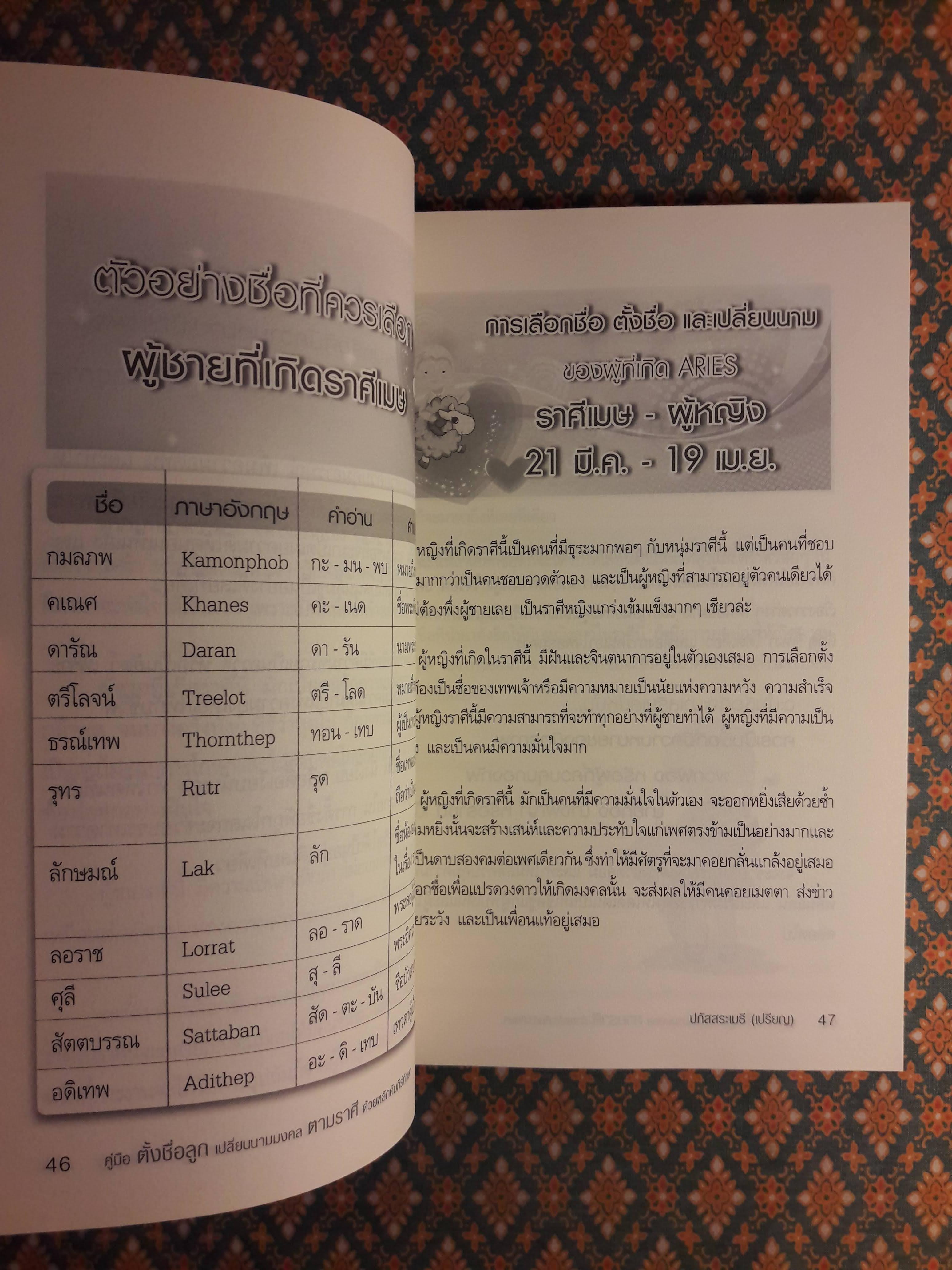 คู่มือตั้งชื่อลูกเปลี่ยนนามมงคลตามราศีด้วยหลักคัมภีร์ทักษาอักษร ฉบับสมบูรณ์