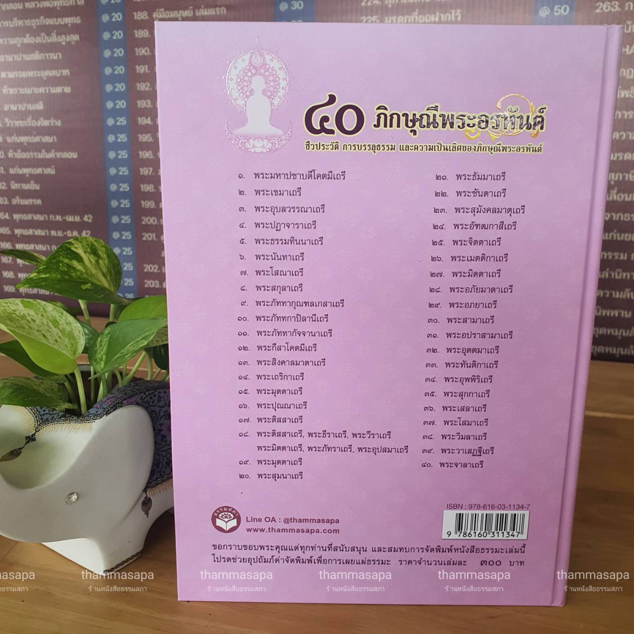 หนังสือ ๔๐ ภิกษุณีพระอรหันต์ ชีวประวัติ การบรรลุธรรม และความเป็นเลิศของภิกษุณีพระอรหันต์ ปี 2567