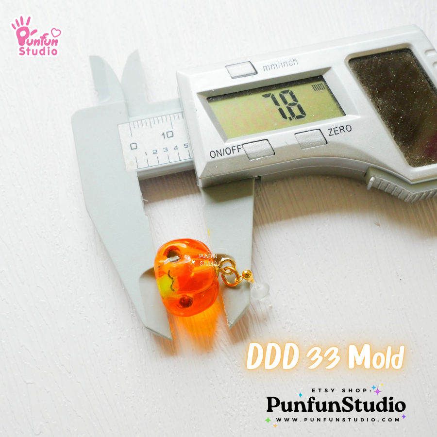 แม่พิมพ์ 3 มิติ ขนาดเล็ก DDD 33 ฟักทอง / Boo Ghost Mold / Halloween Mold / Clear UV Resin Mold / แม่พิมพ์ 3มิติ