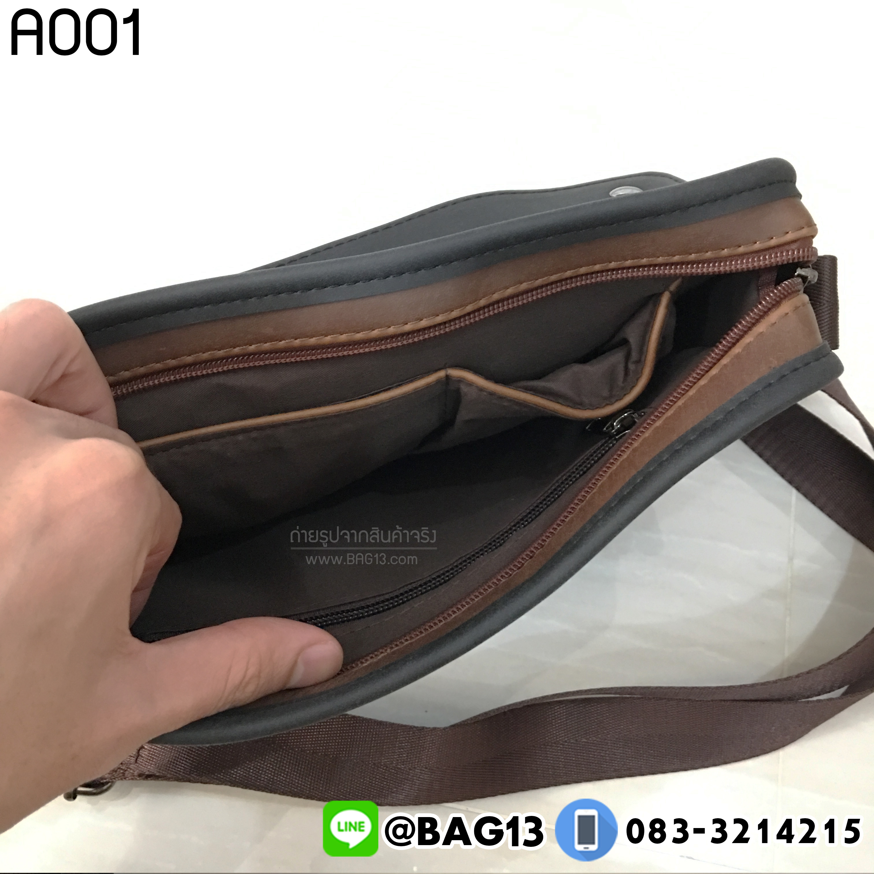 กระเป๋าสะพายข้างผู้ชาย รหัส A001