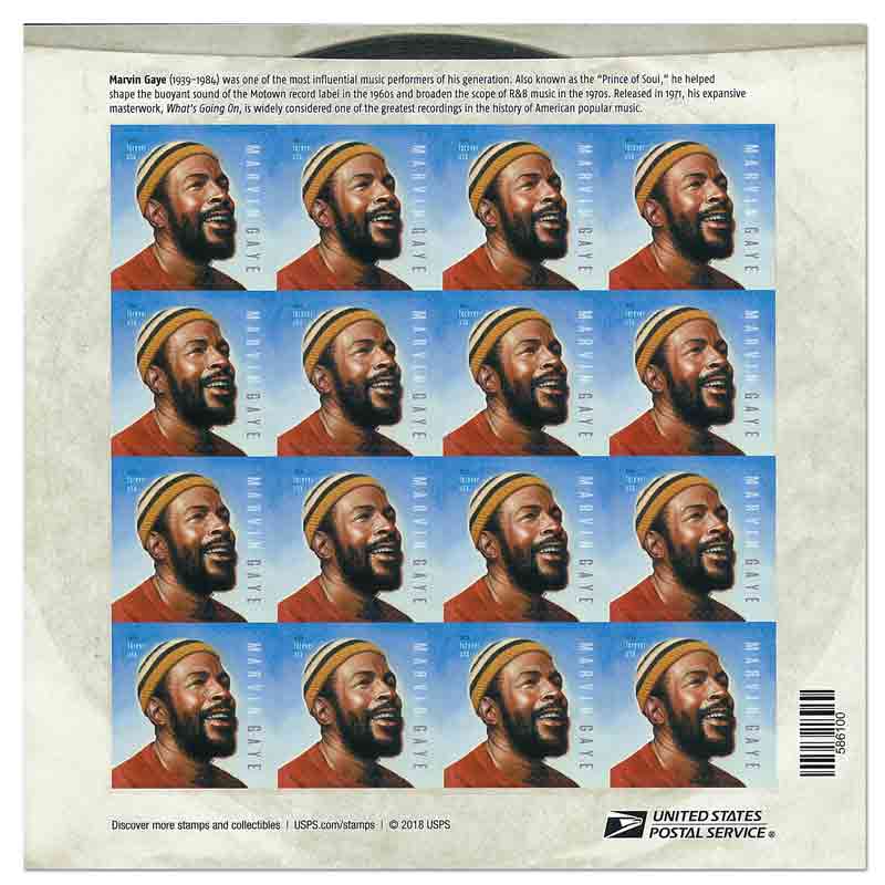 USA Stamp, 2019 Marvin Gaye S/S