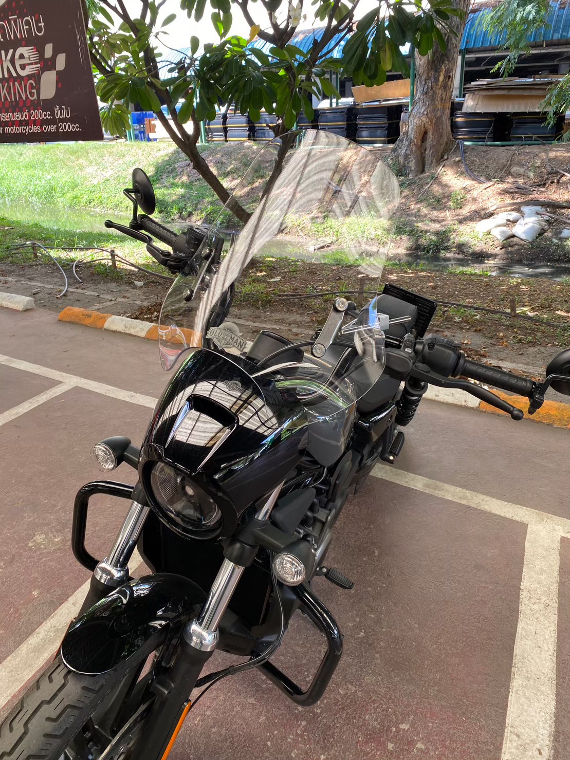 ชิวหน้า ไฟกลม ทรงสูง 47 ซม. สีใส