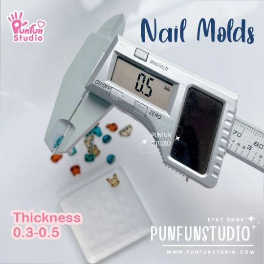 NA 06 Cutie Icon / Nail Decoration Mold / Clear Mold for UV Resin / Thickness 0.3 - 0.5 mm / Silicone Mold