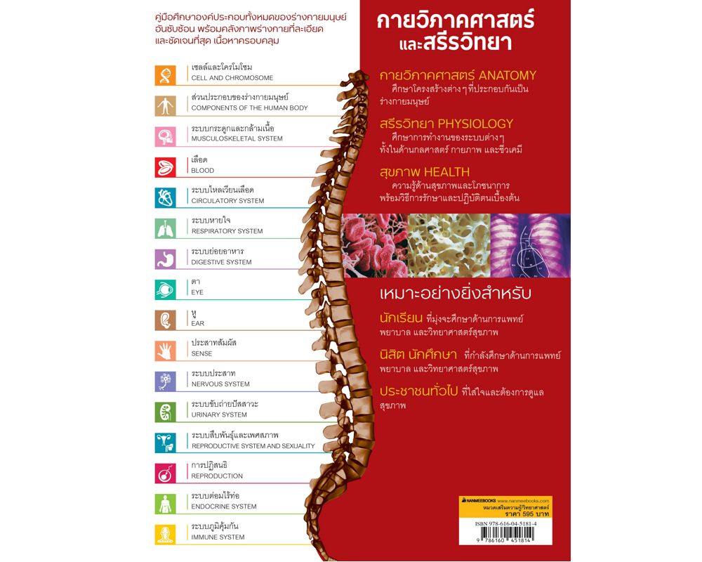 NANMEEBOOKS หนังสือ กายวิภาคศาสตร์และสรีรวิทยา ฉบับปรับปรุง : เสริมความรู้เยาวชน