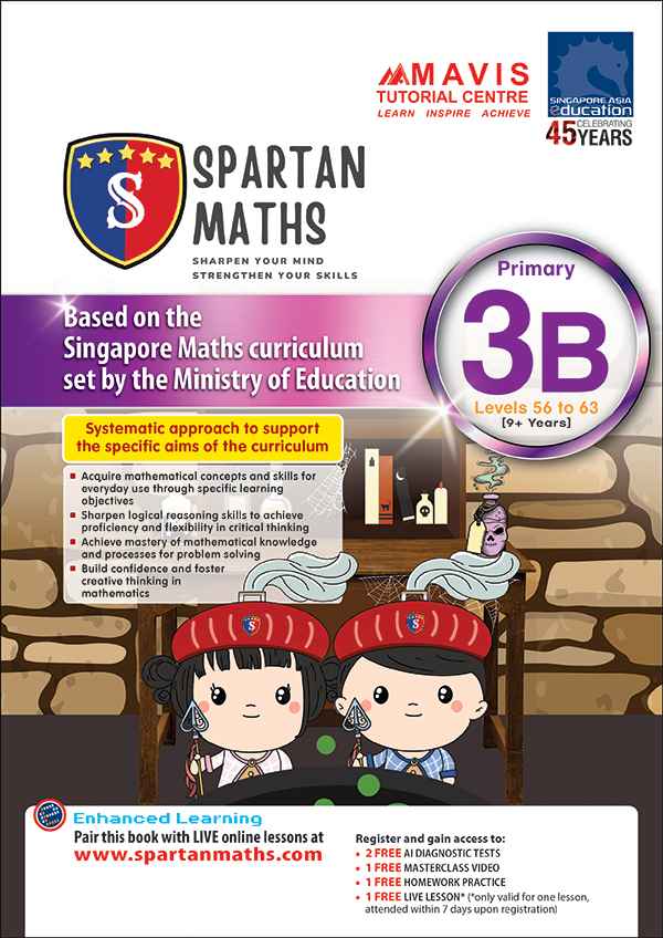 แบบฝึกหัดคณิตศาสตร์ Spartan Maths Primary 3B (Levels 56 to 63)