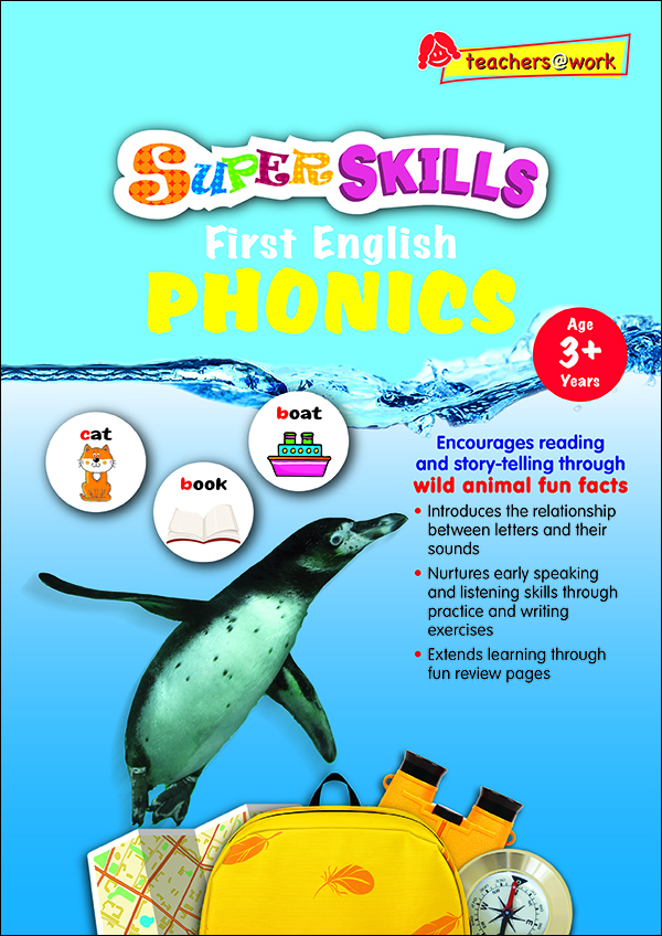 แบบฝึกหัดภาษาอังกฤษระดับอนุบาล Super Skills First English Phonics (Age 3+ Years)