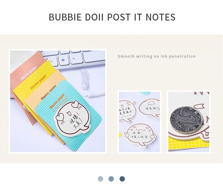 MUISUNGSHOP (1 ชิ้น) โพสอิท Sticky note กระดาษโน๊ต emote คละแบบ post-it