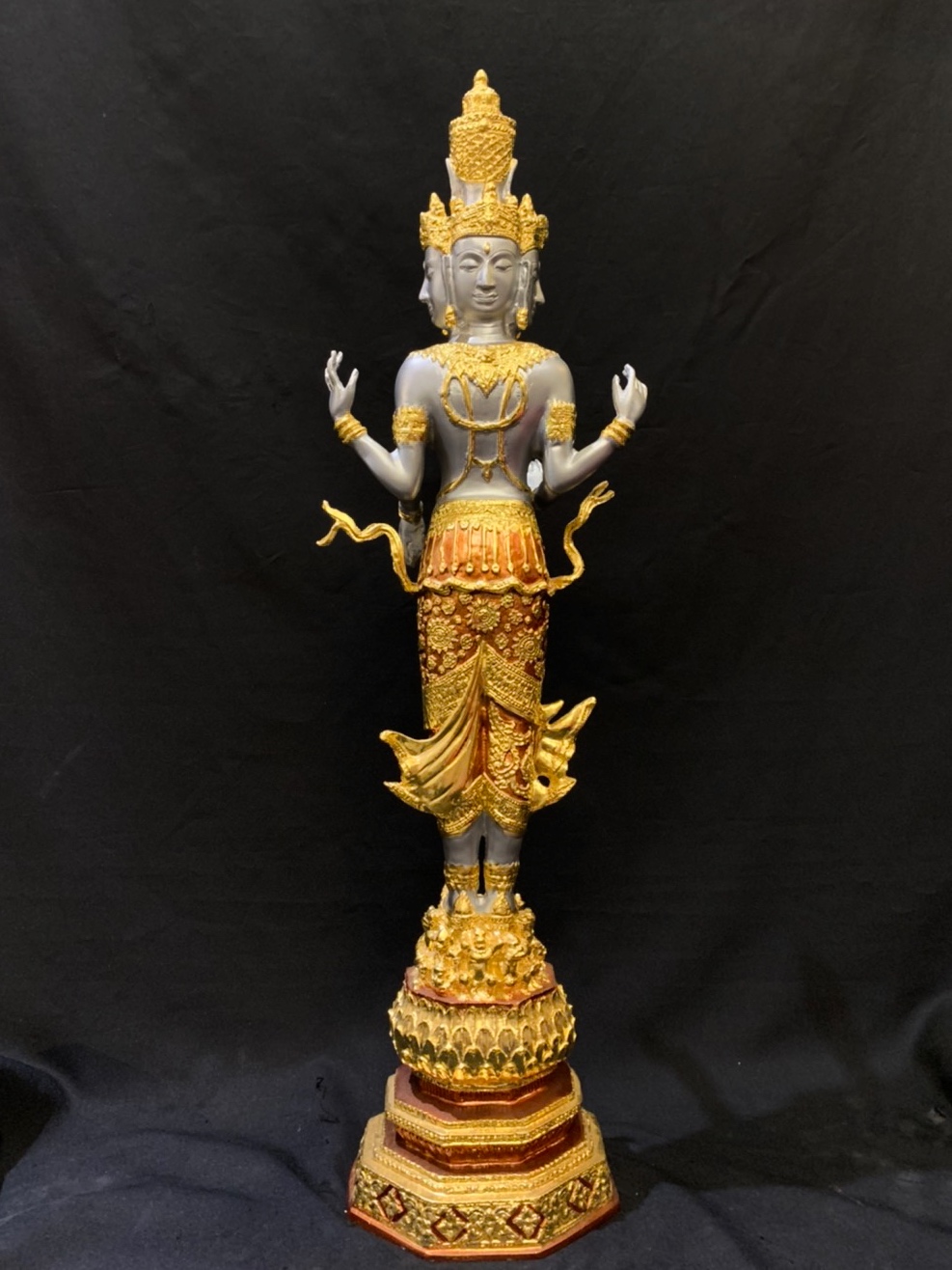 รูปหล่อ เทวรูป พระสทาศิวะ (พระศิวะ 5 เศียร) พระตรีมูรติ