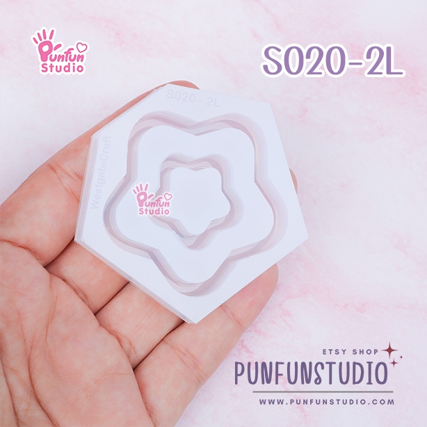 แม่พิมพ์ซิลิโคน Shaker S020/2 ดาว 5 แฉก A แบบกลวง