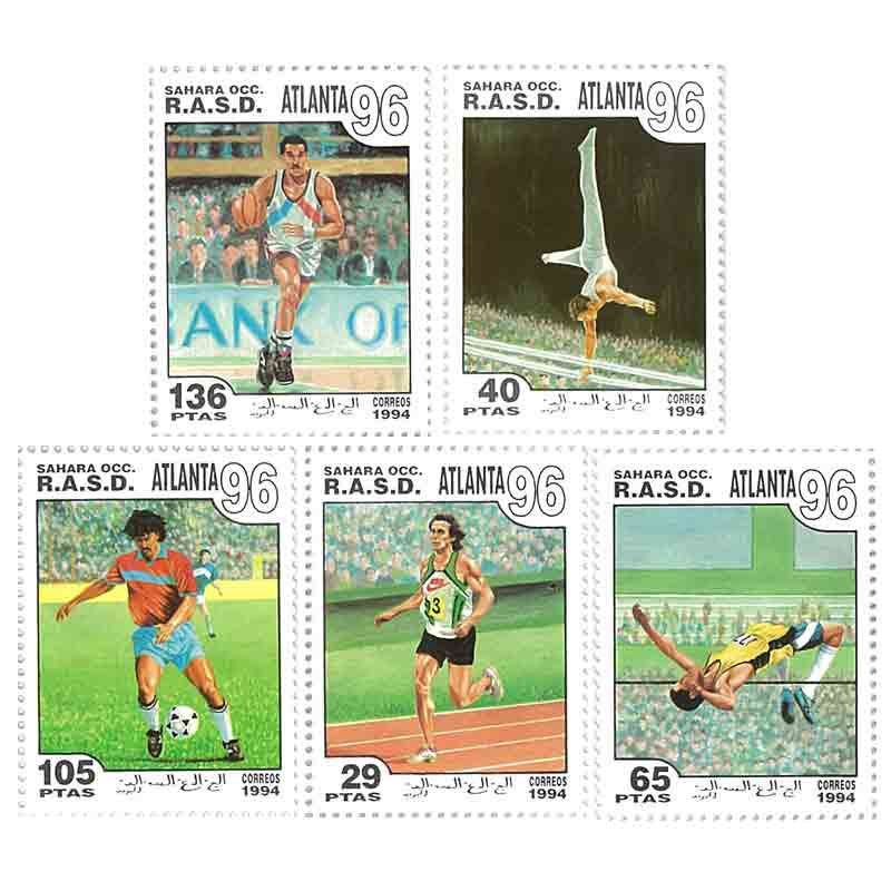Sahara Stamp, 1994 Sport, Football, Running, Basketball