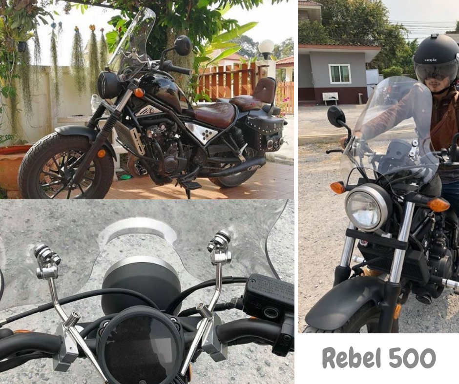 ชิวหน้า ไฟกลม ทรงสูง 47 ซม. สีใส