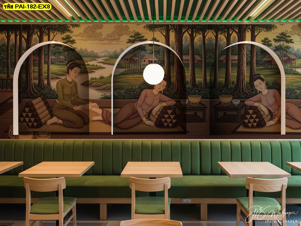 สร้างเอกลักษณ์ร้านอาหารไทย ด้วยวอลเปเปอร์ดีไซน์ไทย