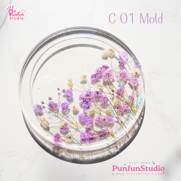 แม่พิมพ์จานรองแก้ว C 01 Round Coaster Mold / Silicone Mold / Epoxy Resin Mold
