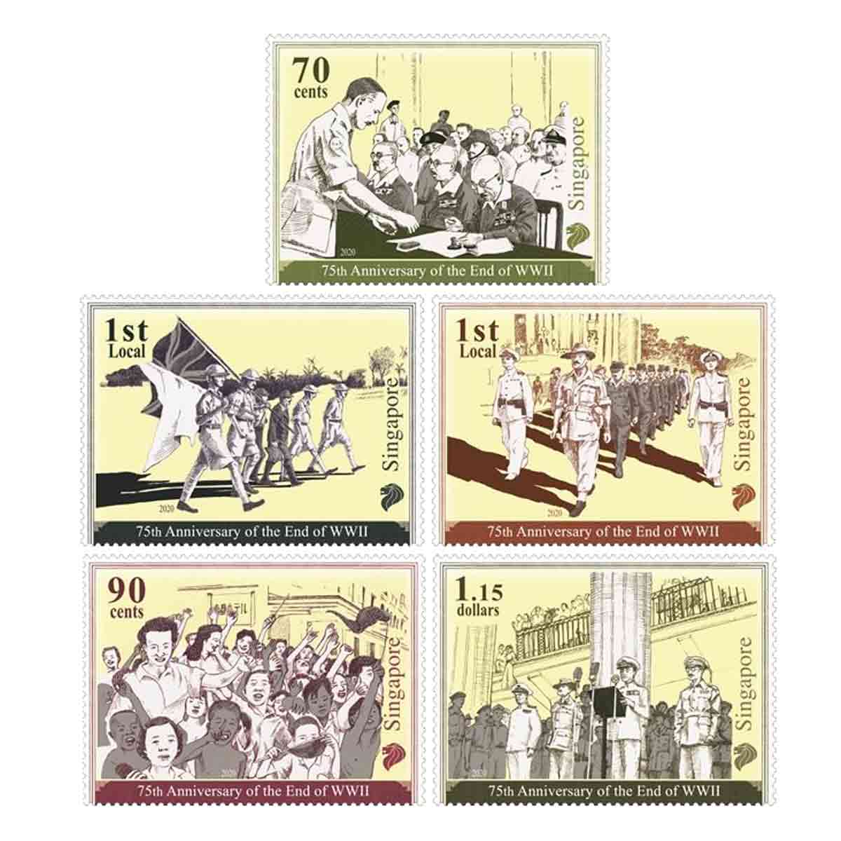 Singapore Stamp, 2020 75th Anniversary of the End of WWII