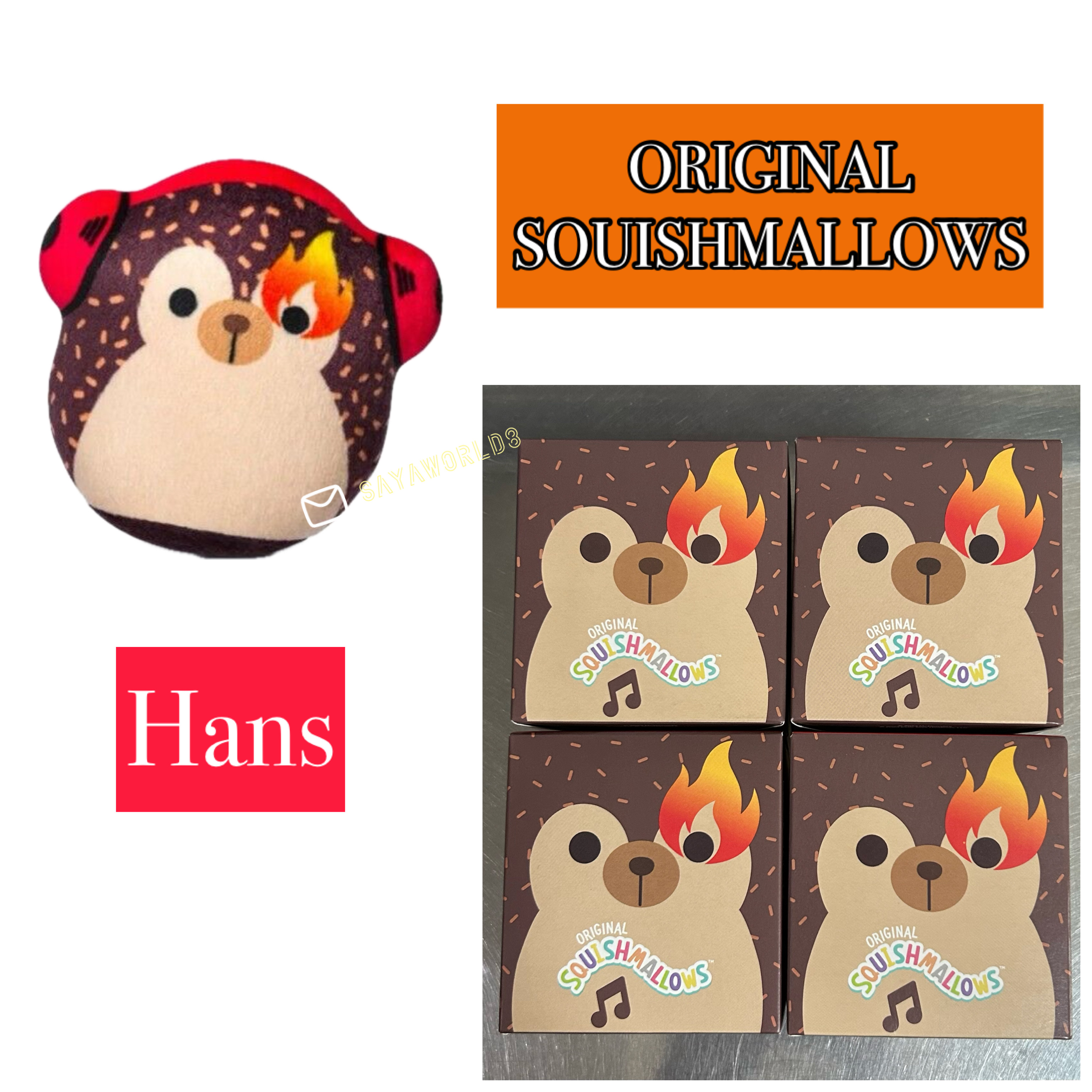 ￼Hans แมคโดนัลด์ SOUISHMALLOWS แฮปปี้มีล Mcdonald’s happymeal ตุ๊กตา