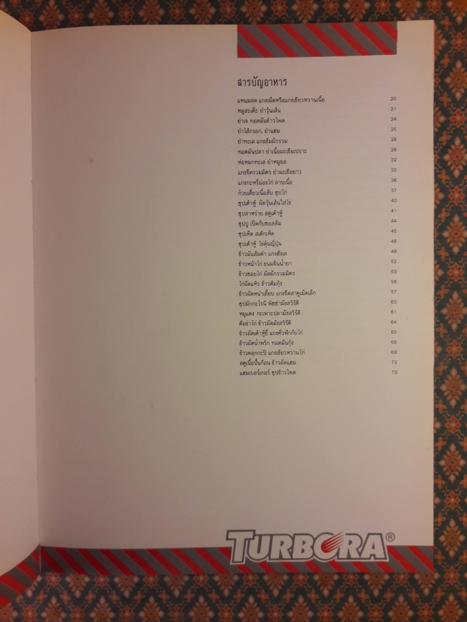ตำราประกอบอาหารด้วยเตาไมโครเวฟ MICROWAVE COOK BOOK TURBORA