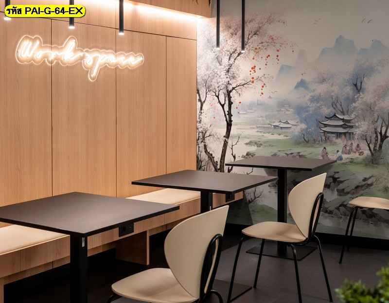 วอลเปเปอร์แคนวาสลายภูมิทัศน์จีนพู่กันหมึก เติมอารมณ์สงบและความเป็นธรรมชาติให้พื้นที่ทำงาน