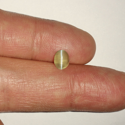 คริสโซเบริลตาแมวหรือไพฑูรย์ (Cat's eye Chrysoberyl) 0.97 กะรัต จากศรีลังกา