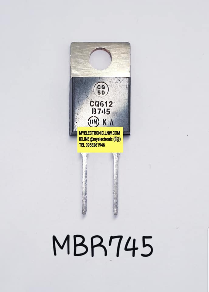 ขาย MBR745 ไดโอด DIODE ยี่ห้อON-SEMI CONDUCTOR ตัวถัง TO220/2ขา B745 ราคา ตัวละ . . . . หน่วย บาท