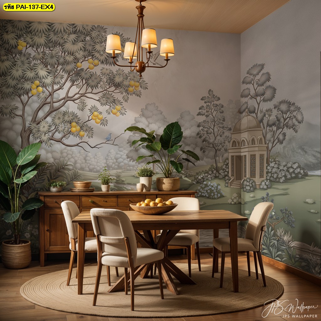 วอลเปเปอร์สั่งพิมพ์ลายธรรมชาติ สร้างพื้นที่ที่เต็มไปด้วยความร่มรื่นและกลิ่นอายของสวนสวย