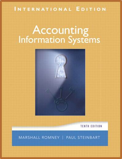 Accounting Information Systems International Edition ISBN 9780131968554