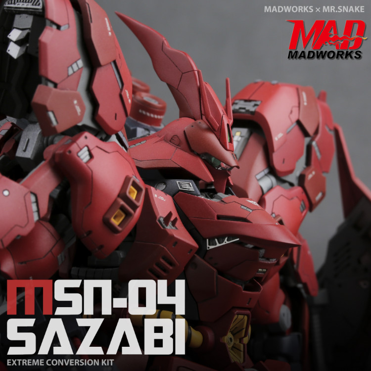 Conversion ชุดแต่งเรซิ่น RG Sazabi (Mr.Snake) จากค่าย Madworks