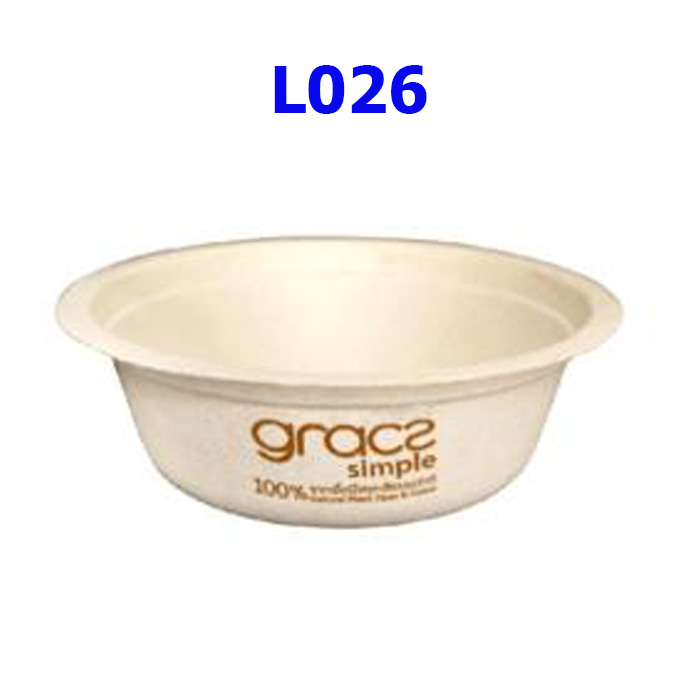 GRACZ SIMPLE รุ่น L026 ชามชานอ้อย 350 ml. (แพค 50 ใบ)