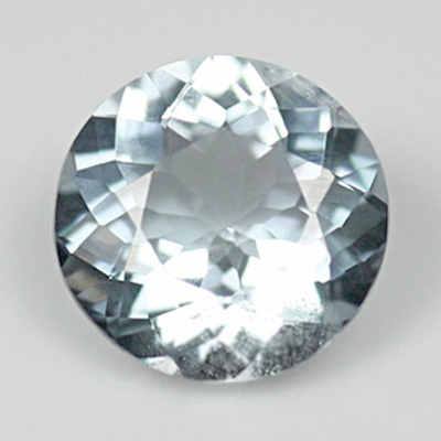 อความารีน (Aquamarine) 1.13 กะรัต สีฟ้าอ่อนน้ำทะเล รูปกลม