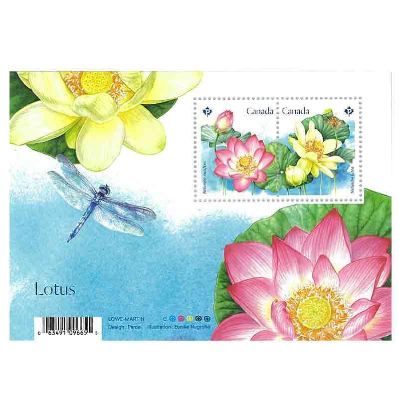 Canada Stamp, 2018 Lotus S/S