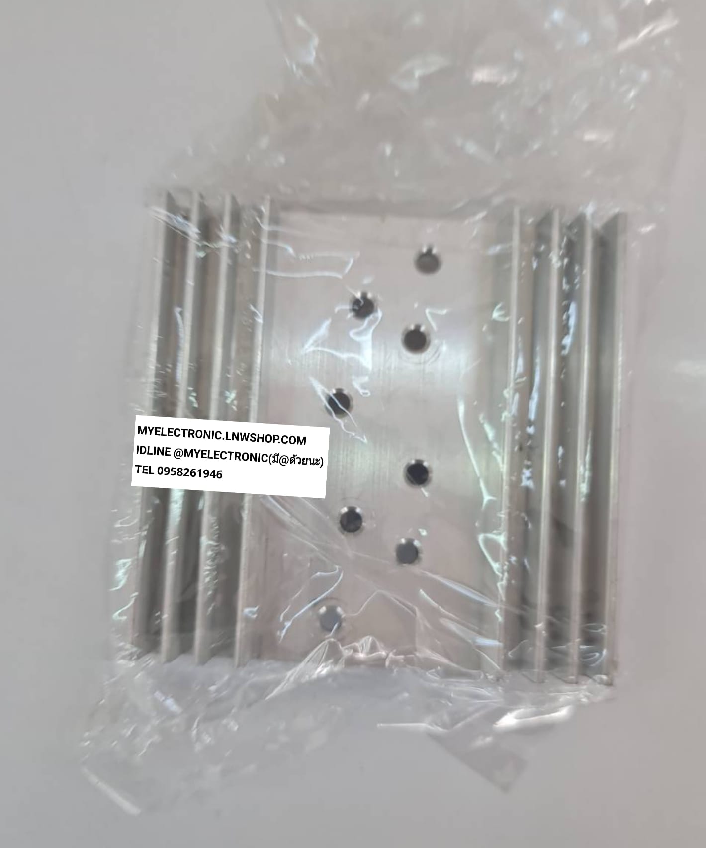 ขาย ฮีทซิ้ง เจาะรูTO-3 ขนาด 80×80×25มม. ราคา ราคาตัวละ บาท