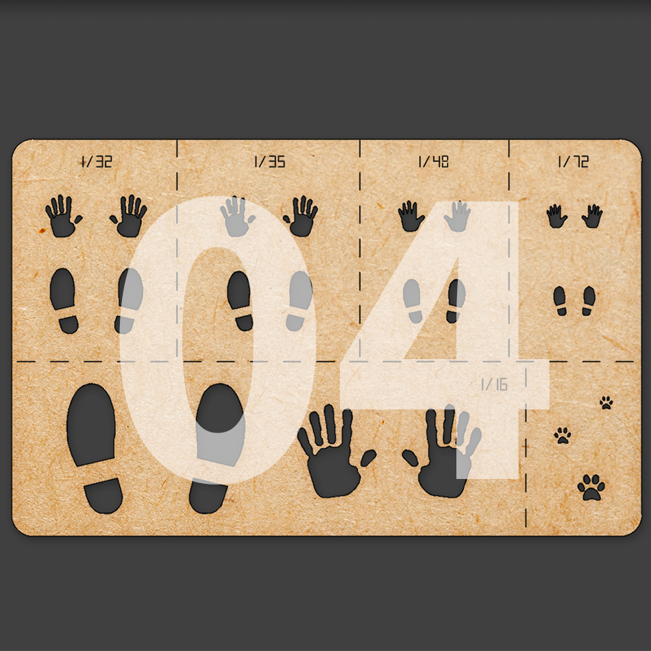 Handprint&Shoeprint Airbrush Stencils (LIANG-0004)