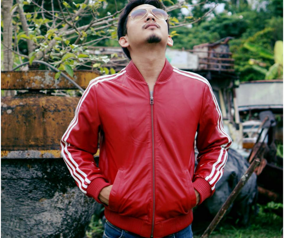 เสื้อหนังแท้ Street boy สีแดง (กรุณาสอบถามไซส์ก่อนสั่งซื้อ)