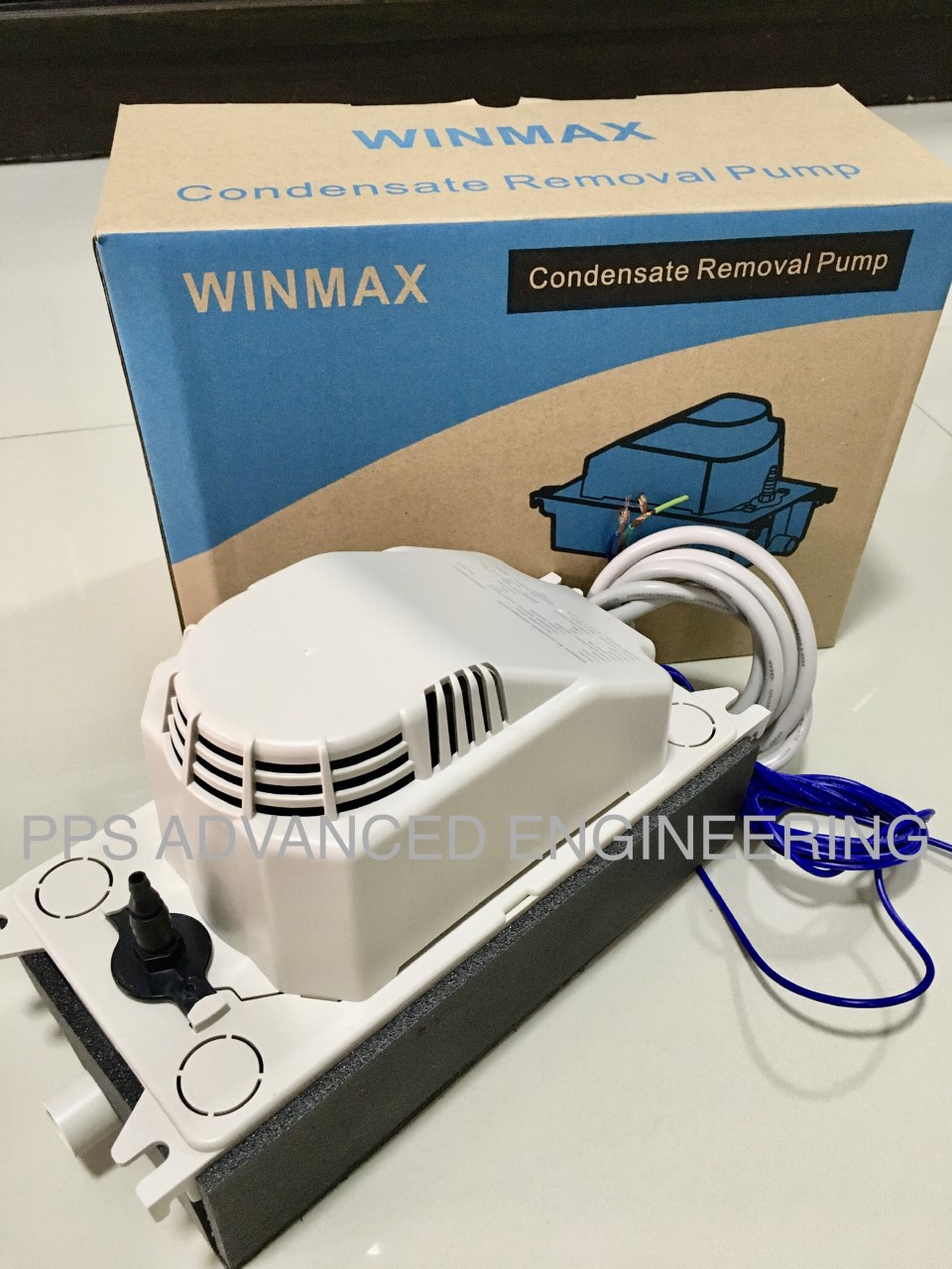 ปั๊มเดรนน้ำทิ้งแอร์(กาลักน้ำ) Exteranl pump Winmax (Hoppy)รุ่น PE61226B / Air conditioner drainage pump : Condensate Removal Pump (สำหรับแอร์ 60,000BTU)