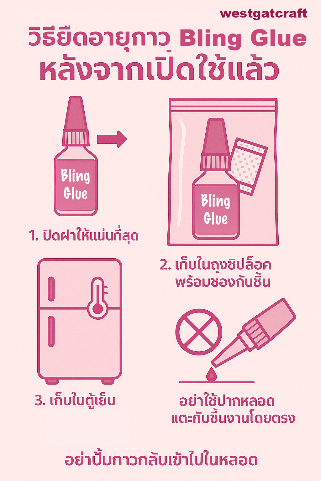 กาวใส Bling Glue 10g แห้งเร็ว ติดแน่นมาก