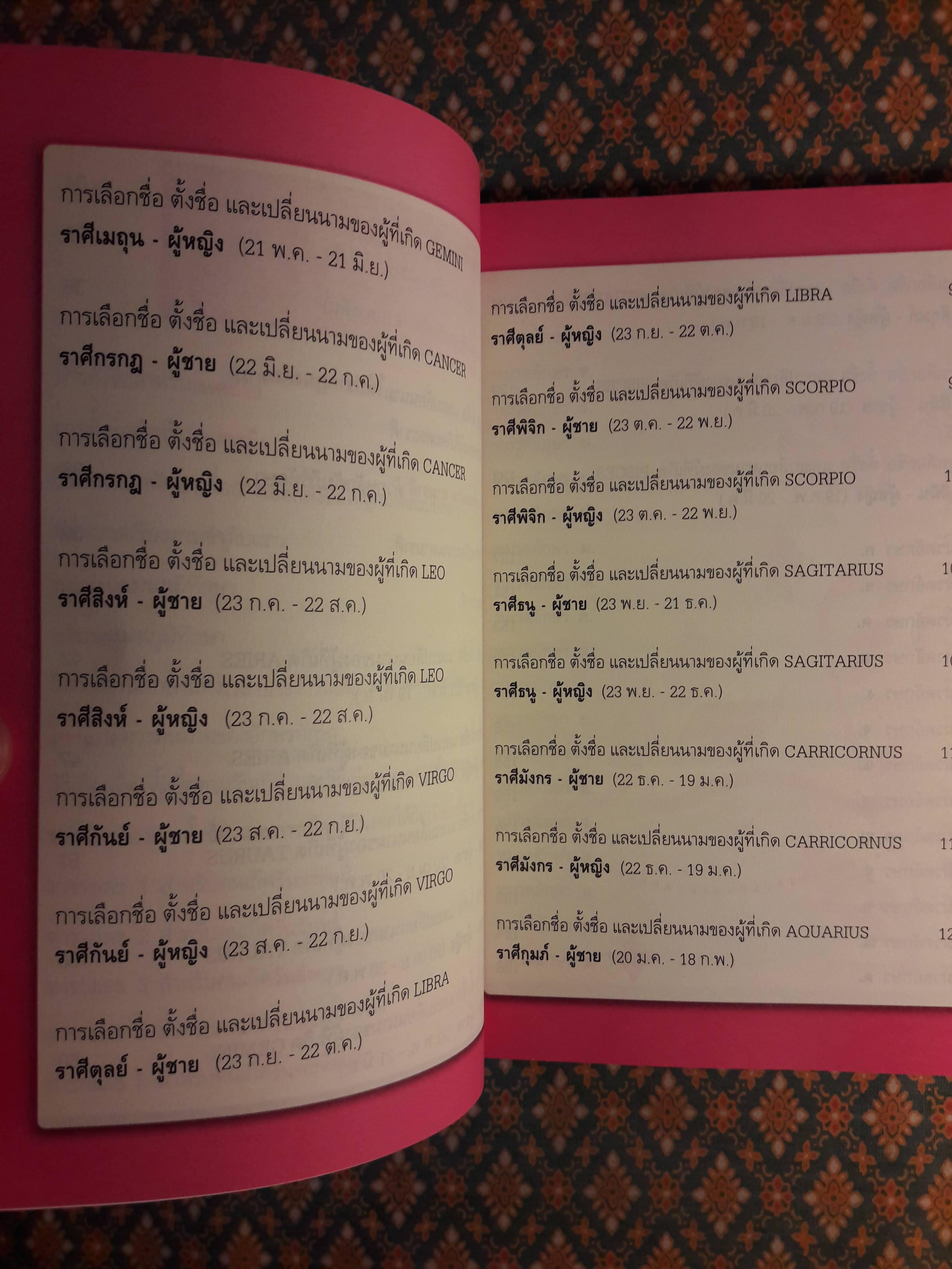 คู่มือตั้งชื่อลูกเปลี่ยนนามมงคลตามราศีด้วยหลักคัมภีร์ทักษาอักษร ฉบับสมบูรณ์