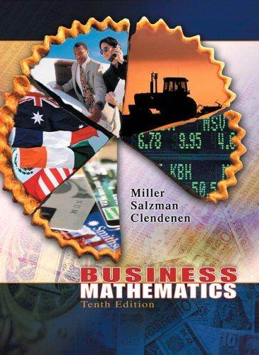 Business Mathematics 10th ISBN 9780321277824
